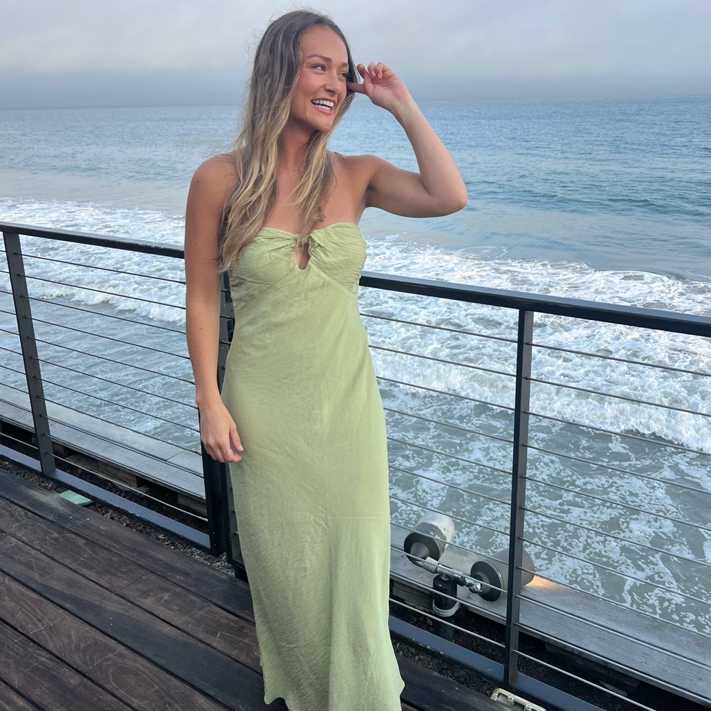 Abercrombie & Fitch Green strapless dress